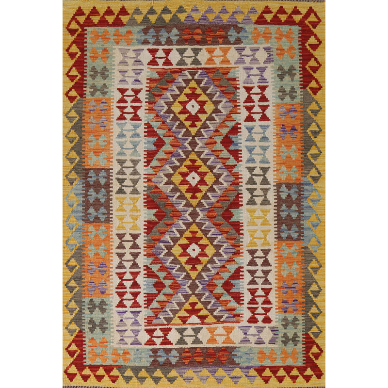 Reversible Wool Kilim Oriental Rug 4x6