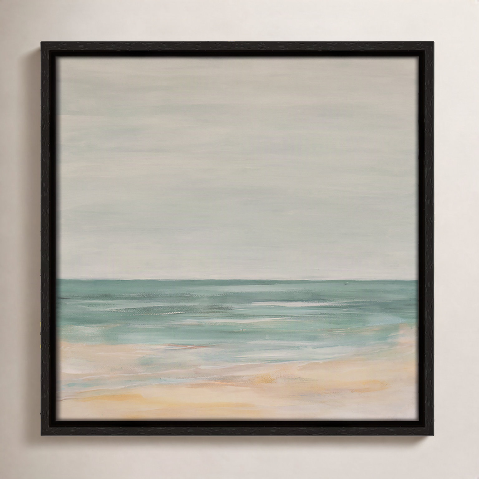 Horizon Print by S.H. Khan, Espresso, 13.5" H x 13.5" W