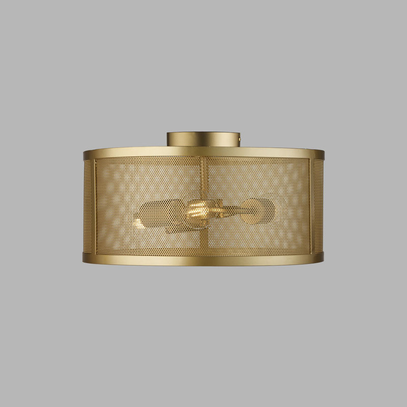 Victorville Semi Flush Mount, Gold