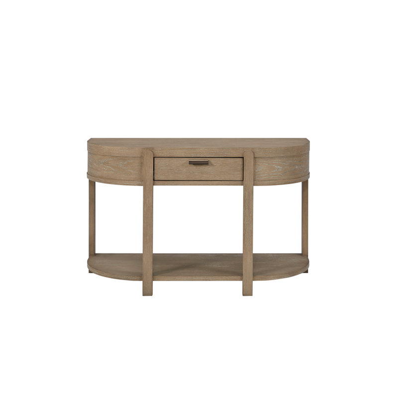 Curved 1Drawer Console Table  Toffee