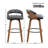 Modern 2-Piece Swivel Barstool Set In Warm Walnut-120155846-120155840