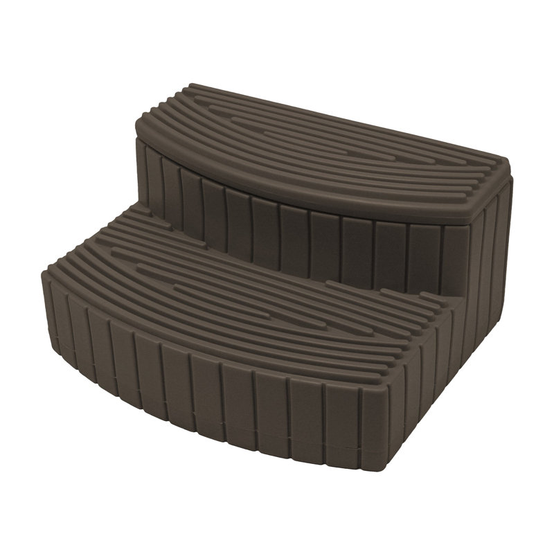 Oak Brown 2-Step Plastic Storage Step