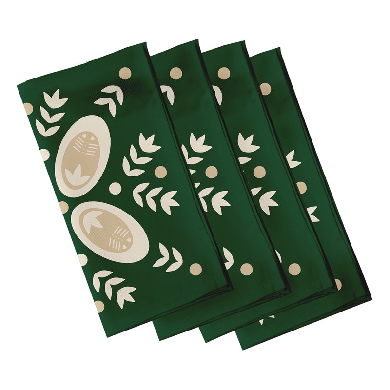 Ensemble de serviettes 4 pièces Mazee, Vert