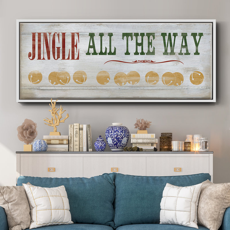 Toile encadrée «Jingle All the Way», H 8 po x l 20 po