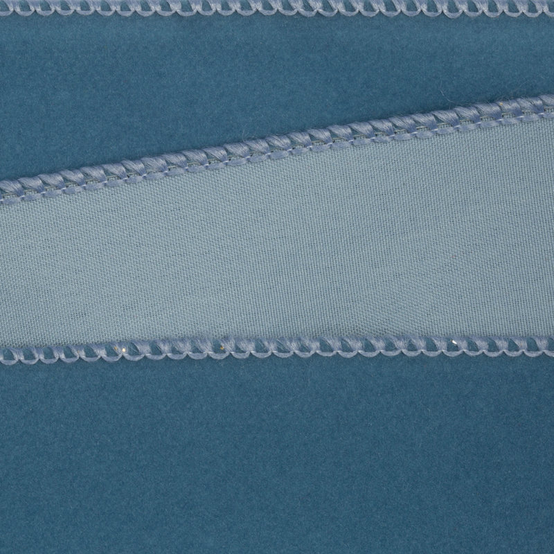  Ruban de Noël en velours tissé bleu 2,5 po x 10 verges Forever