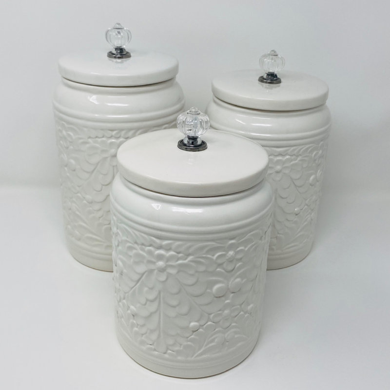 Ceramic / Porcelain Canister - Set of 3