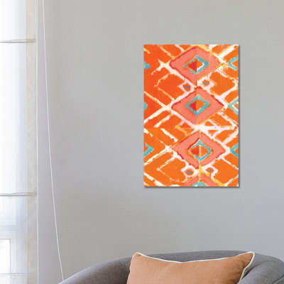 Orange Tribal I by Jodi Fuchs - Wrapped Canvas Print