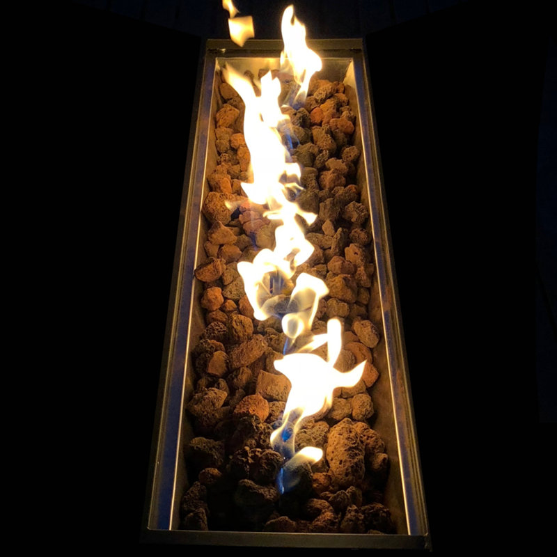 Table de foyer d'extérieur en acier au propane / gaz naturel avec couvercle