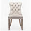 Ensemble de 2 fauteuils de salle à manger rembourrés en velours avec pieds en bois-2134173496