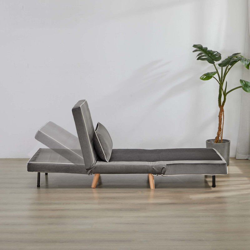 Canapé-lit polyvalent en velours pliable, design moderne pour une vie compacte