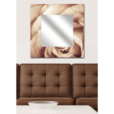Miroir décoratif élégant avec plexiglas, 19,7 po x 19,7 po | Cadre durable en 100% panneau de fibres à densité moyenne, épaisseur: 0,3 pouce | Idéal pour le salon, la chambre à coucher ou le vestibule, il rehausse n'importe quel espace avec une é