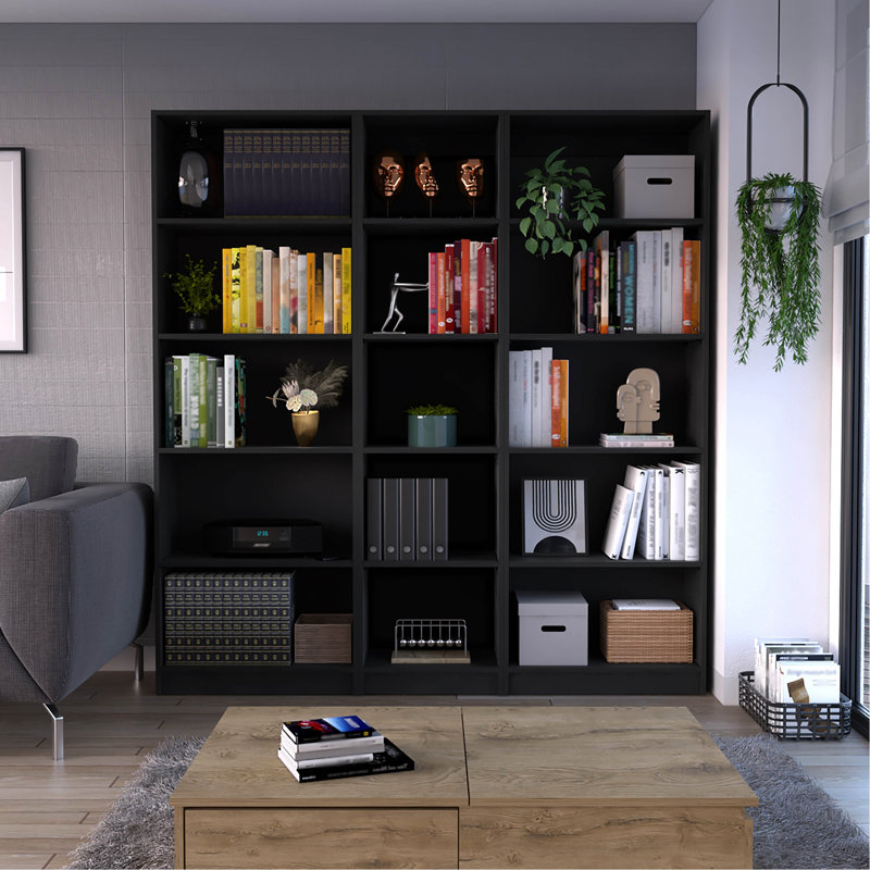 Bibliothèque de salon 3 pièces à dossier fermé, 11,7 po Largeur 24,7 po, option élégante