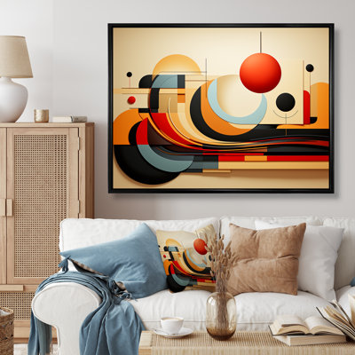 Echoing Ellipse Beige Geometric Frequency I - Geometric Wall Art