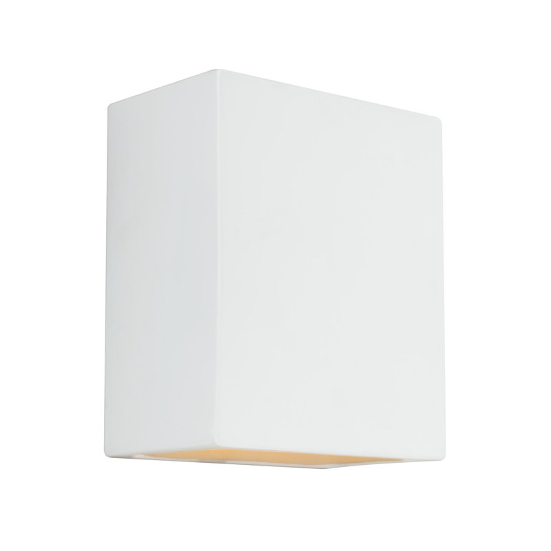 Paintable Ceramic Wall Light, No