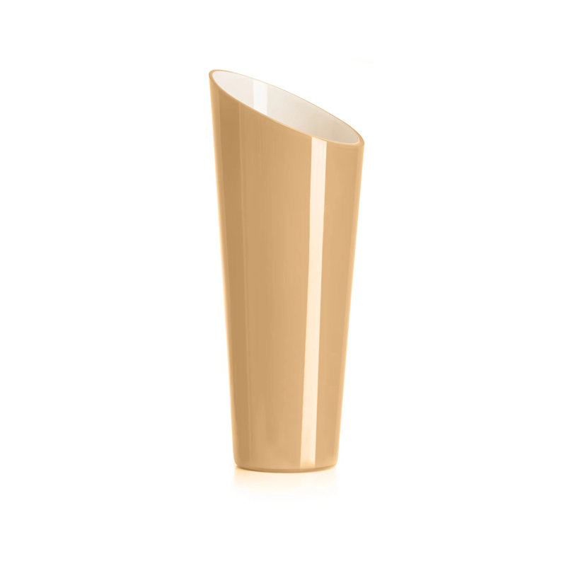 Orizzonte Oblique Cold Cut Vase H.38 Cm, Cognac