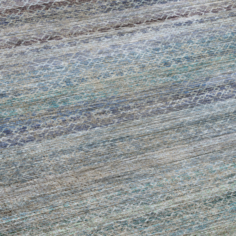 Tapis de qualité supérieure lavable à la machine Tirico ATI4, Ciel, 3 pi x 5 pi