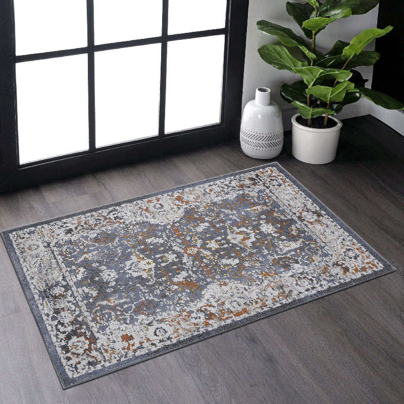 2X3 Area Rug Non-Shedding Stain Resistant Traditional For Classic Decor, Rectangle 2' x 3'