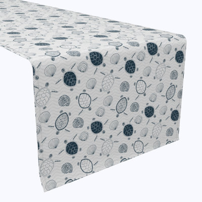Table Runner, 100% Cotton, 16X108", Underwater Wildlife