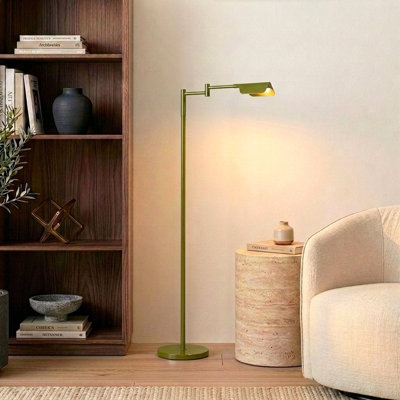Lampe sur pied verte à pharmacie avec col de lecture réglable 53 po Leaf