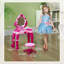 Ensemble de coiffeuse Qaba pour enfants avec miroir et tabouret, table de maquillage pour filles avec effets lumineux et sonores, 15 accessoires, ensemble de jeu d'imitation avec sèche-cheveux pour les 3 à 6 ans