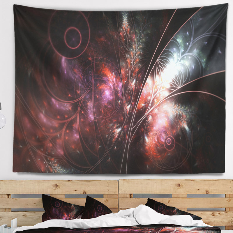 Tapisserie florale «Alien foncé», H 32 po x l 39 po