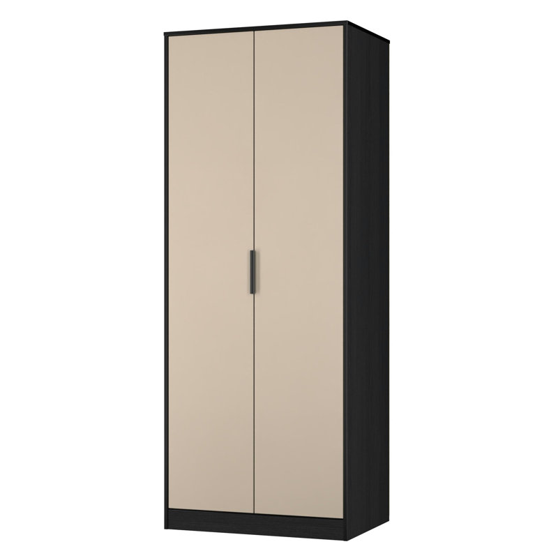 Bibek Manufactured Wood Wardrobe, Mushroom Matt/Black