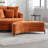 Slipcovered Barrel Chair With Ottoman-1750197663