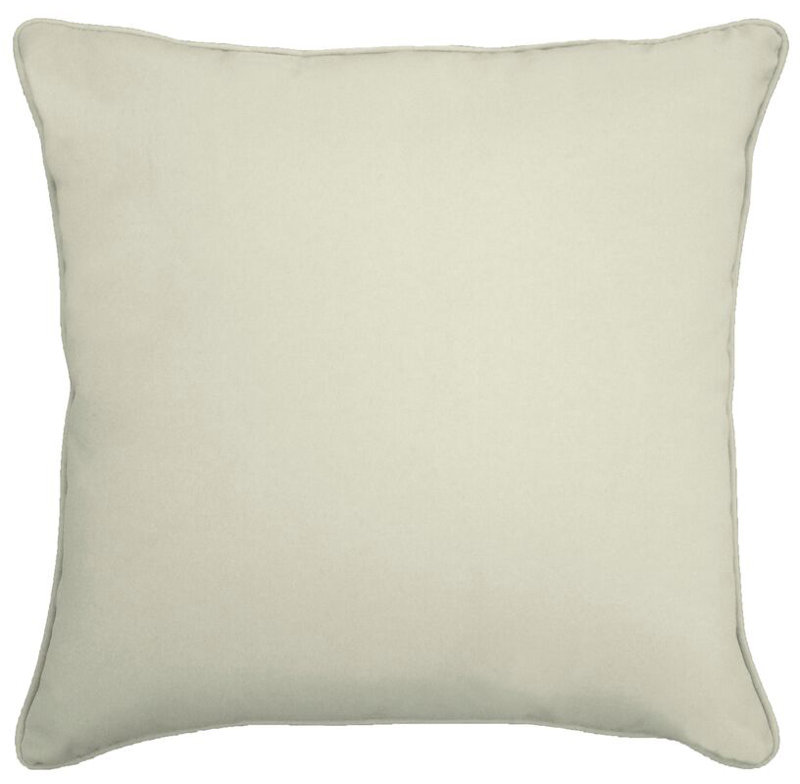 Sunbrella® Reversible Throw Pillow, Canvas Natural Sunbrella® Canvas, 16" H x 16" W