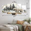 Hiver, ours polaire dans un paysage forestier III - 2, art mural - ensemble d'art mural moderne diamant