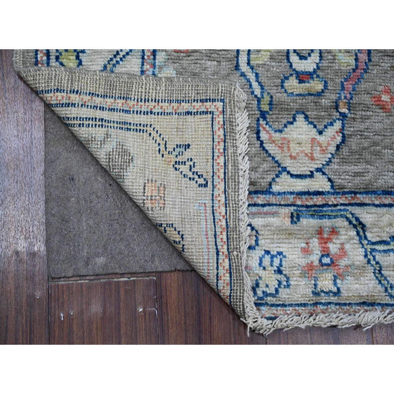 Tapis oriental gris en laine noué à la main 2 pi 8 po x 11 pi 9 po - MOA10289025