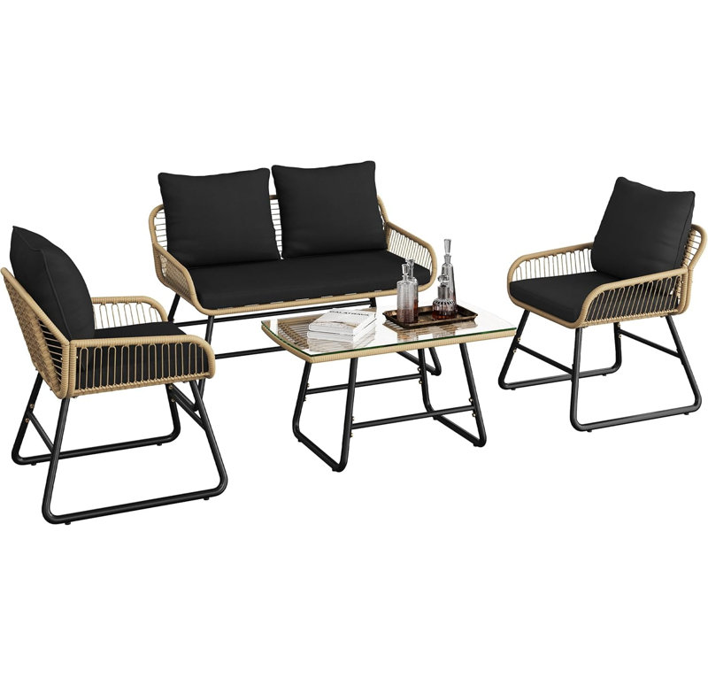 60cm Wide Curved Patio Sofa