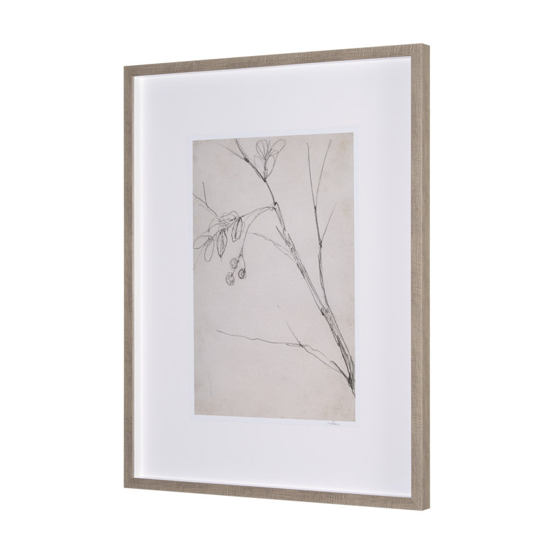«Hackett 3 By Studio A», reproduction d'art encadrée à la main avec passe-partout, Chokecherry 3