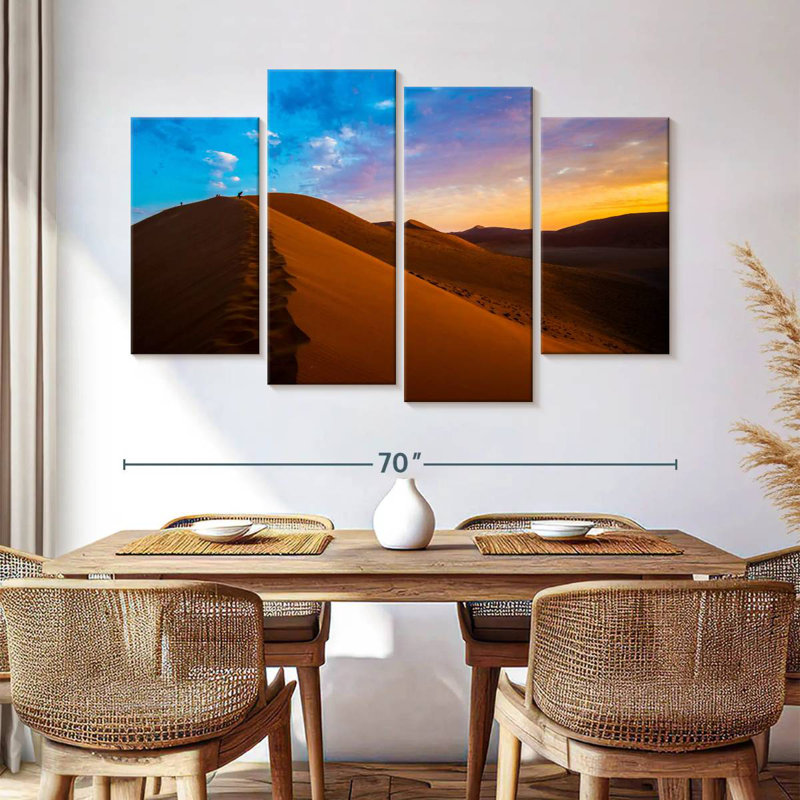 Alvord, coucher de soleil au-dessus du désert du Namib, H 42 po x l 68 po