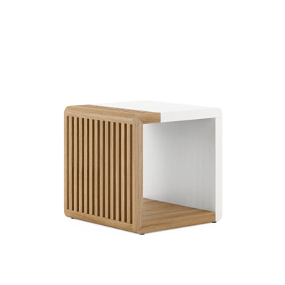 Portico Floor Shelf End Table with Storage