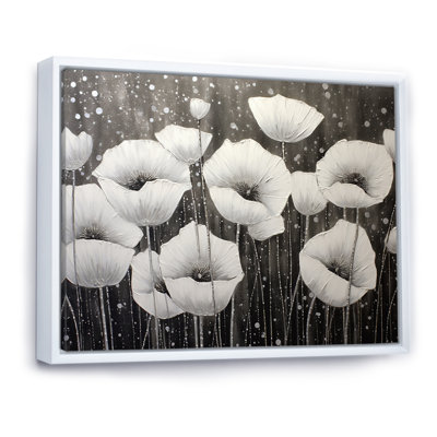 Coquelicots gris argent sérénité