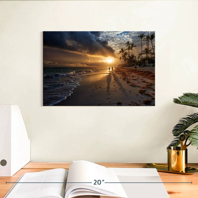 Gillard, plage dominicaine, paysage, H 8 po x l 12 po