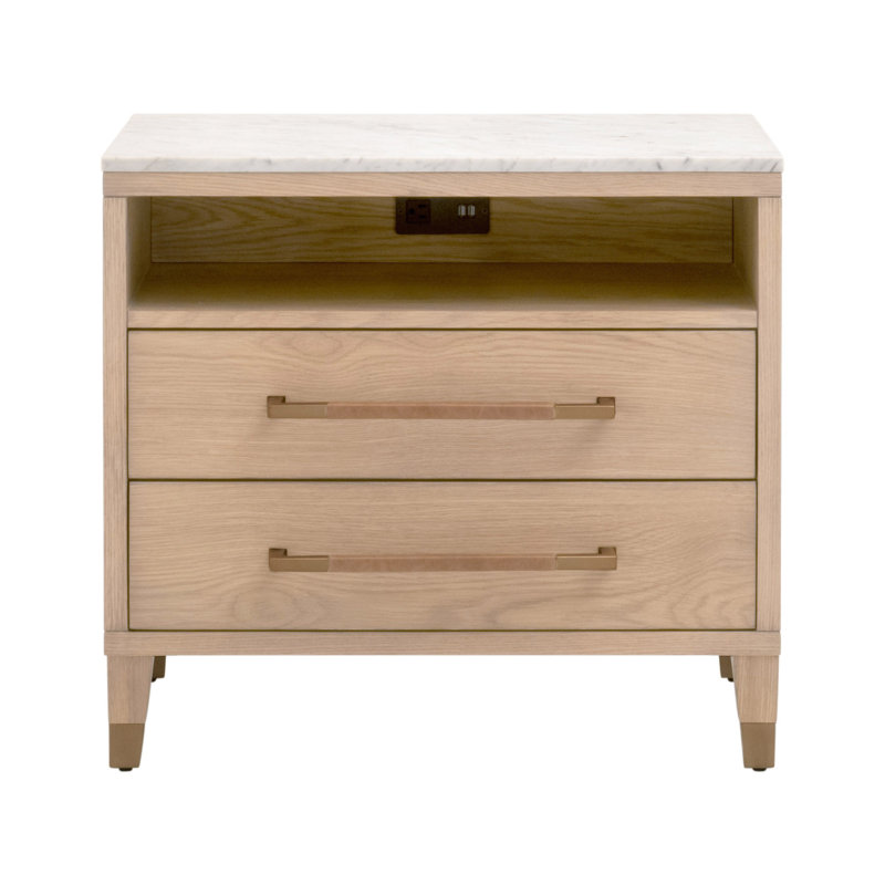 Table de chevet 2 tiroirs Hikmet Cambria