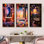 «Celestial Dream Bathroom I», ensemble d'art mural sur toile 3 pièces