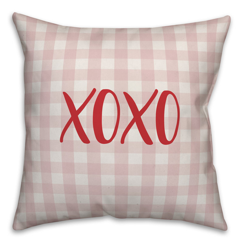  Coussin Xoxo, Coussin décoratif, Rose / Rouge