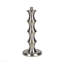 Grande lampe de table en acier 29,5 po avec finition nickel satiné et abat-jour en lin