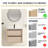 24'' Single Sink Wall Mounted Bathroom Vanity,Floating Vanity with 2 Drawers and Ceramic Basin Sink Top-2022468671-2022468670