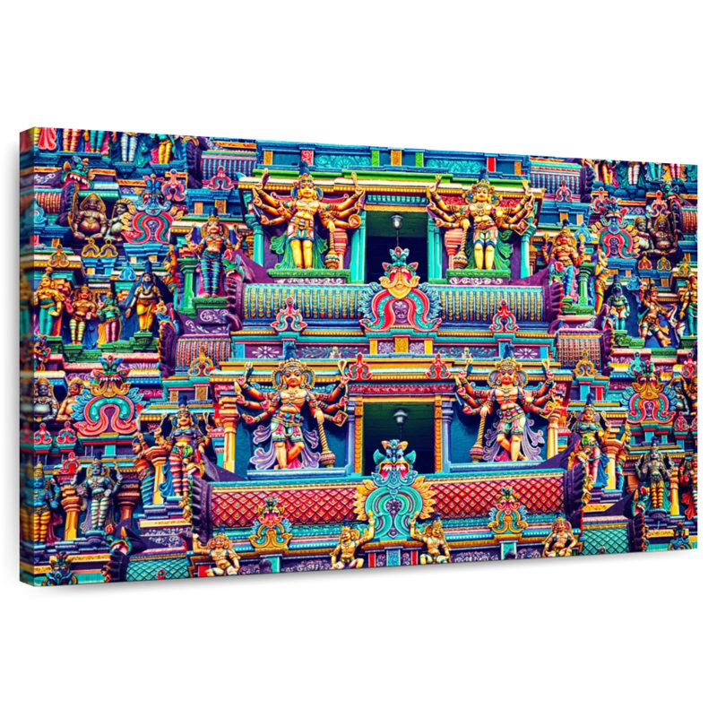 Adella Meenakshi Amman Sculptures, 24" H x 36" W