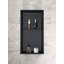 Niche de douche rectangulaire intérieure en acier inoxydable noir mat l 24 po x H 12 po avec tablette