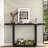 Minimalist Console Table With Curved Corners And U-base Design-1594347285