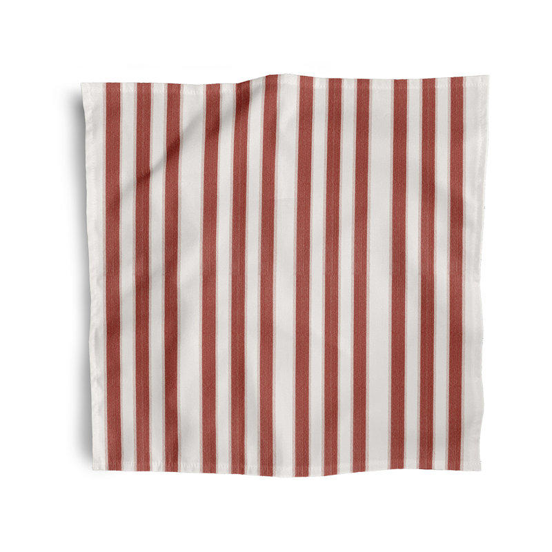 Harman Polyester Striped Square Napkin, Orange