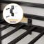 Lit mezzanine simple avec escalier de rangement, cadre de lit en métal, garde-corps intégré et ensemble anti-basculement, lit mezzanine peu encombrant pour enfants, adolescents, dortoirs ou petites pièces-932152400