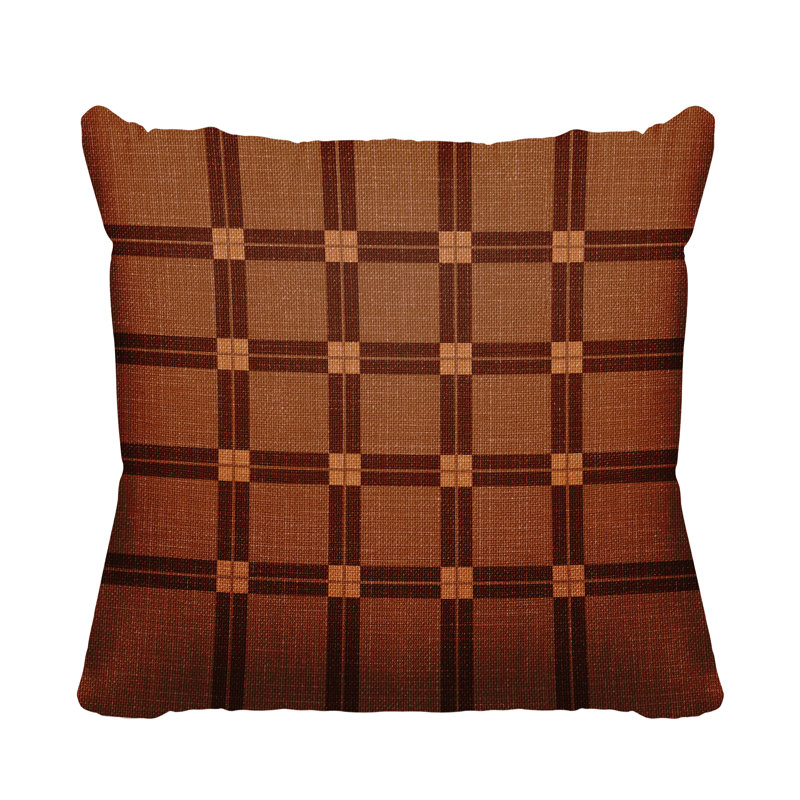 Coussin d'intérieur / extérieur Cottage, L 19 po x H 19 po, Orange brûlé