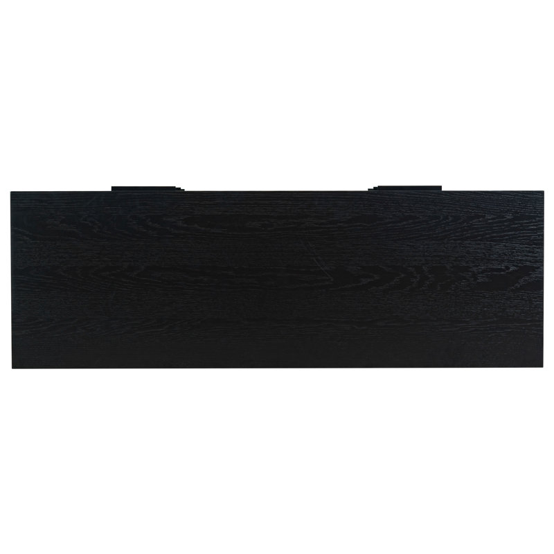 Titus 6 Drawer Stacked Dresser, Black