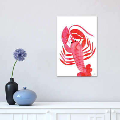 Lobster 1 Piece Wrapped Canvas Wall Art