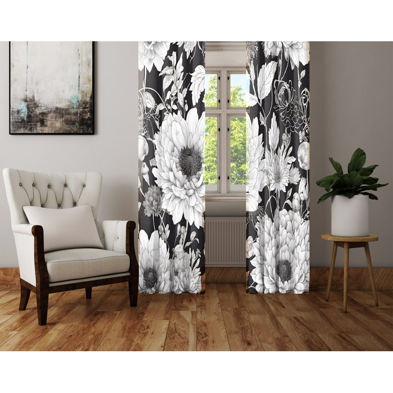 Semi Sheer Curtain Pair, 40" W x 52" L